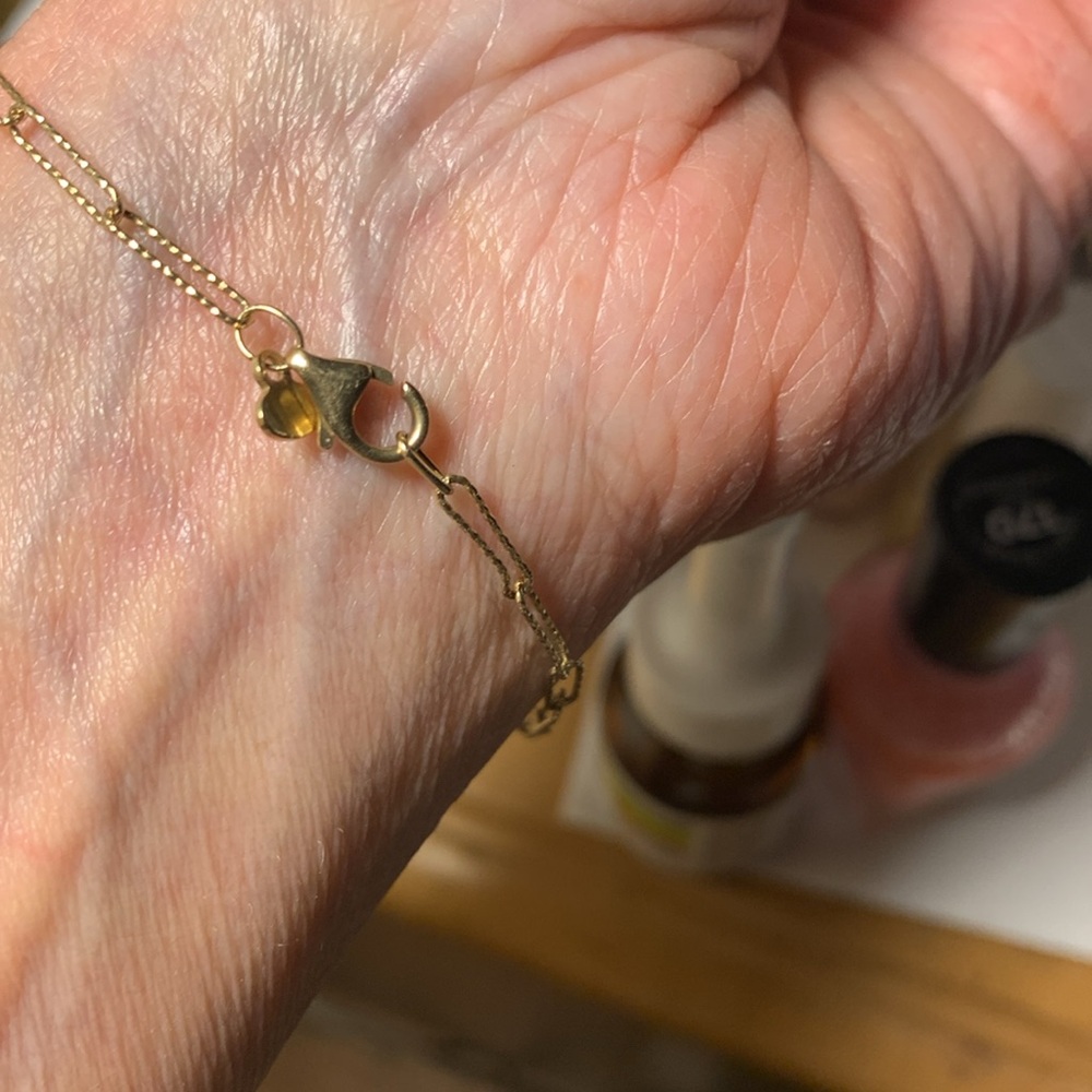 Solid 14 K. Paper Clip Bracelet - image 3